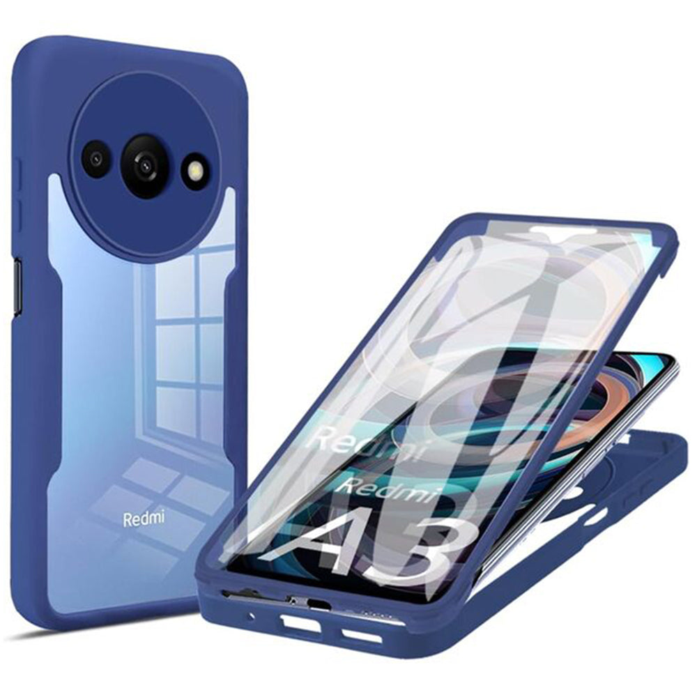 Folie de protectie Techsuit ColorVerse 360 Series + compatibil cu Xiaomi Redmi A3 / Redmi A3x, Albastru