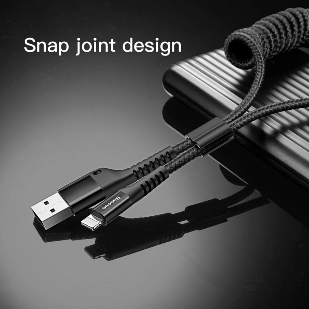 Cablu Baseus Fish-Eye (CALSR-01), USB to Lightning, 1m, 2A, Negru