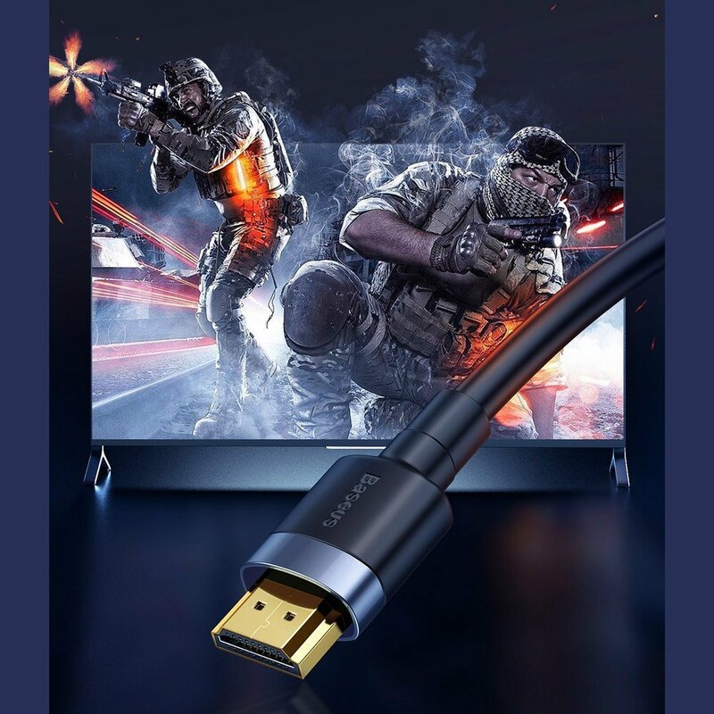 Cablu Baseus CADKLF-H01, HDMI, 4K 60Hz 18Gbps, 5m, Negru