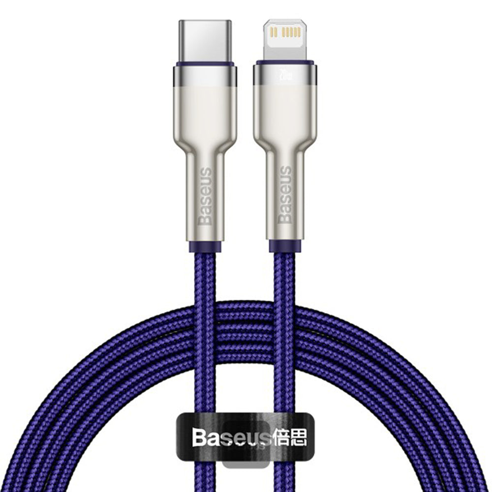Cablu Baseus Cafule Series Metal (CATLJK-A05), Type-C to Lightning, Fast Charging PD20W, 480Mbps, 2.4A, 1m, Mov