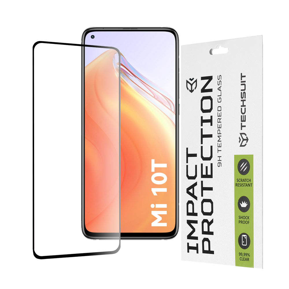 Folie de protectie Techsuit 111D Full Cover / Full Glue Glass compatibil cu Xiaomi Mi 10T 5G / Mi 10T Pro 5G, Negru