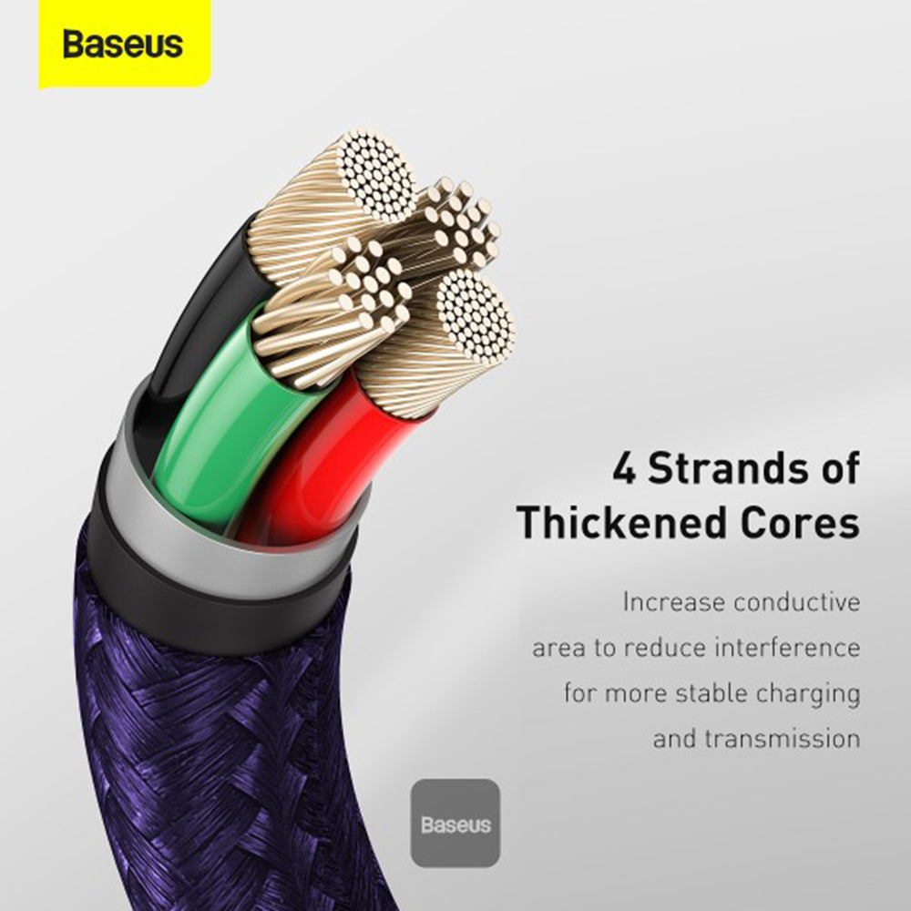 Cablu Baseus Cafule Series Metal (CALJK-B05), USB to Lightning 2.4A, 2m, Mov