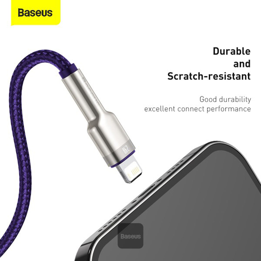 Cablu Baseus Cafule Series Metal (CALJK-B05), USB to Lightning 2.4A, 2m, Mov
