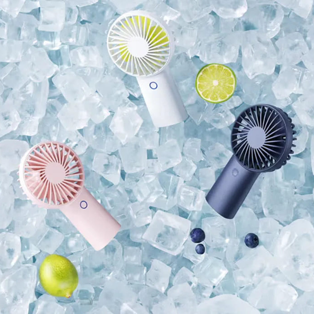 JisuLife Premium Mini Hand Fan Life3 (F2B), Portable, Ultra-Silent, Type-C, 3 Speeds, 4000mAh, Roz