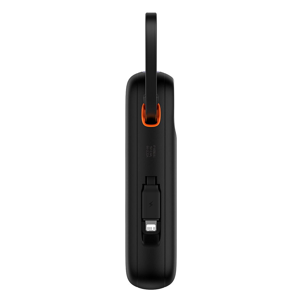 Baterie externa Baseus Qpow Pro+ (P10055002113-00), Lightning, 2x Type-C, USB, 22.5W, 20000mAh, Cable Type-C, 30cm, Negru