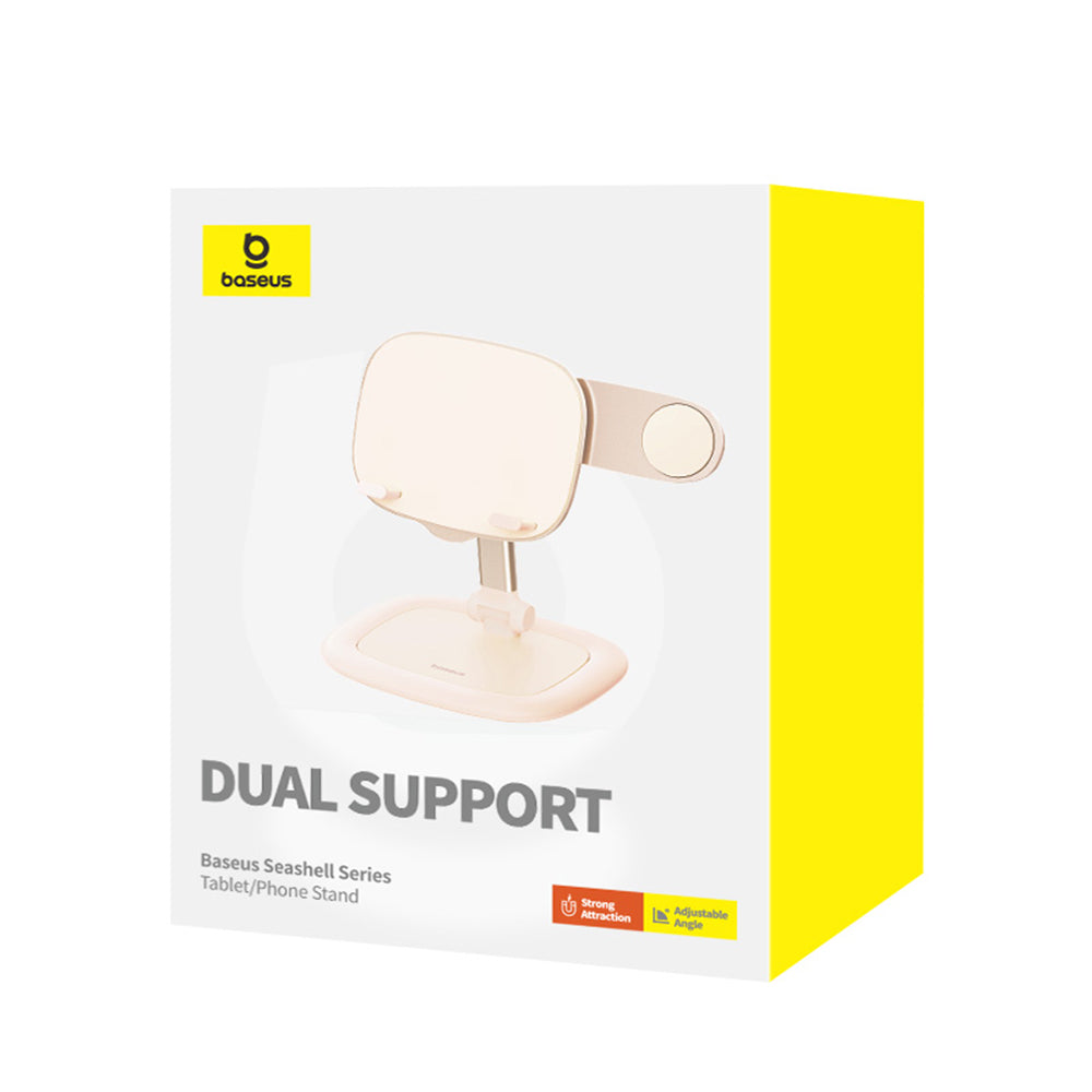 Suport Baseus Seashell (B10451501411-00), for Tablets, Phones, MagSafe, Aluminum Alloy, Roz Pastel