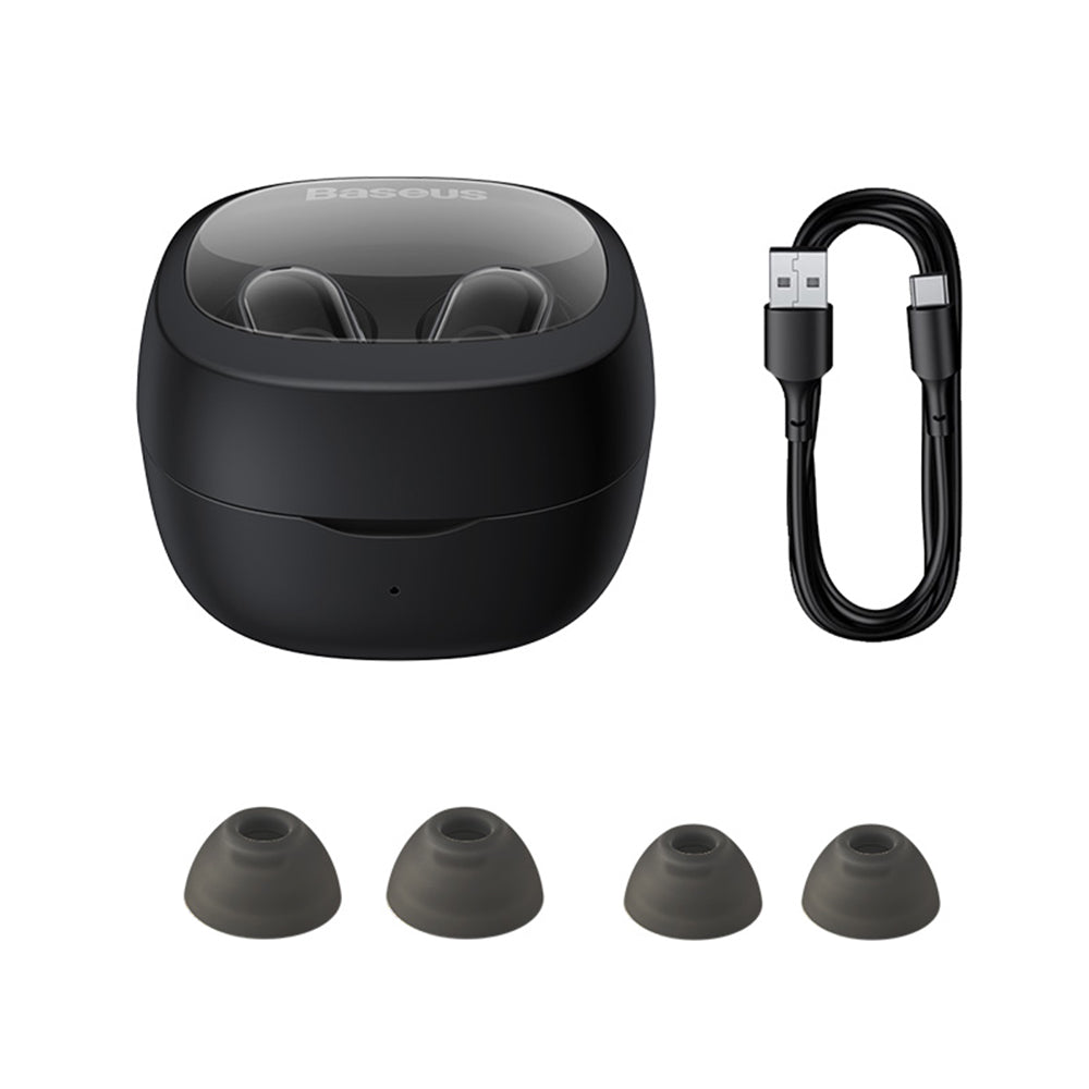 Casti Baseus Bowie WM02 (NGTW370201), Bluetooth 5.3, TWS, In-Ear, with Microphone, Negru