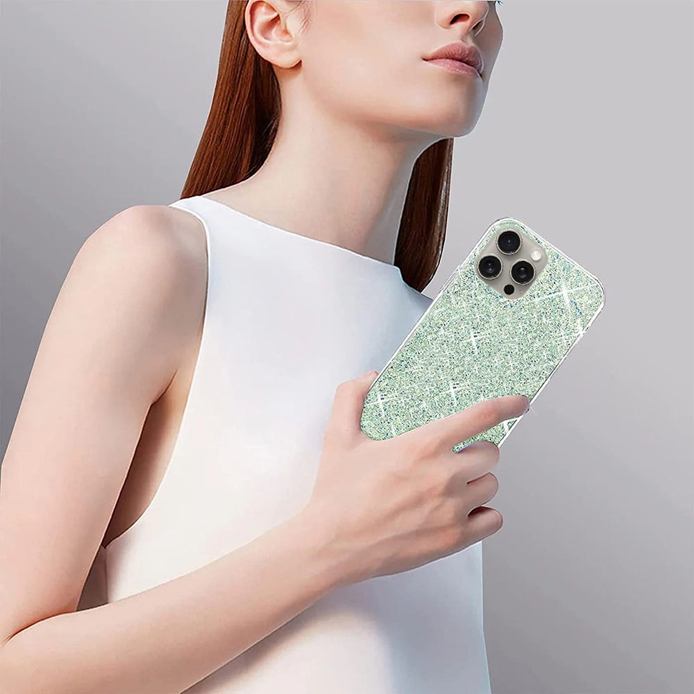 Husa de protectie Techsuit Sparkly Glitter compatibil cu Motorola Moto G14, Alb