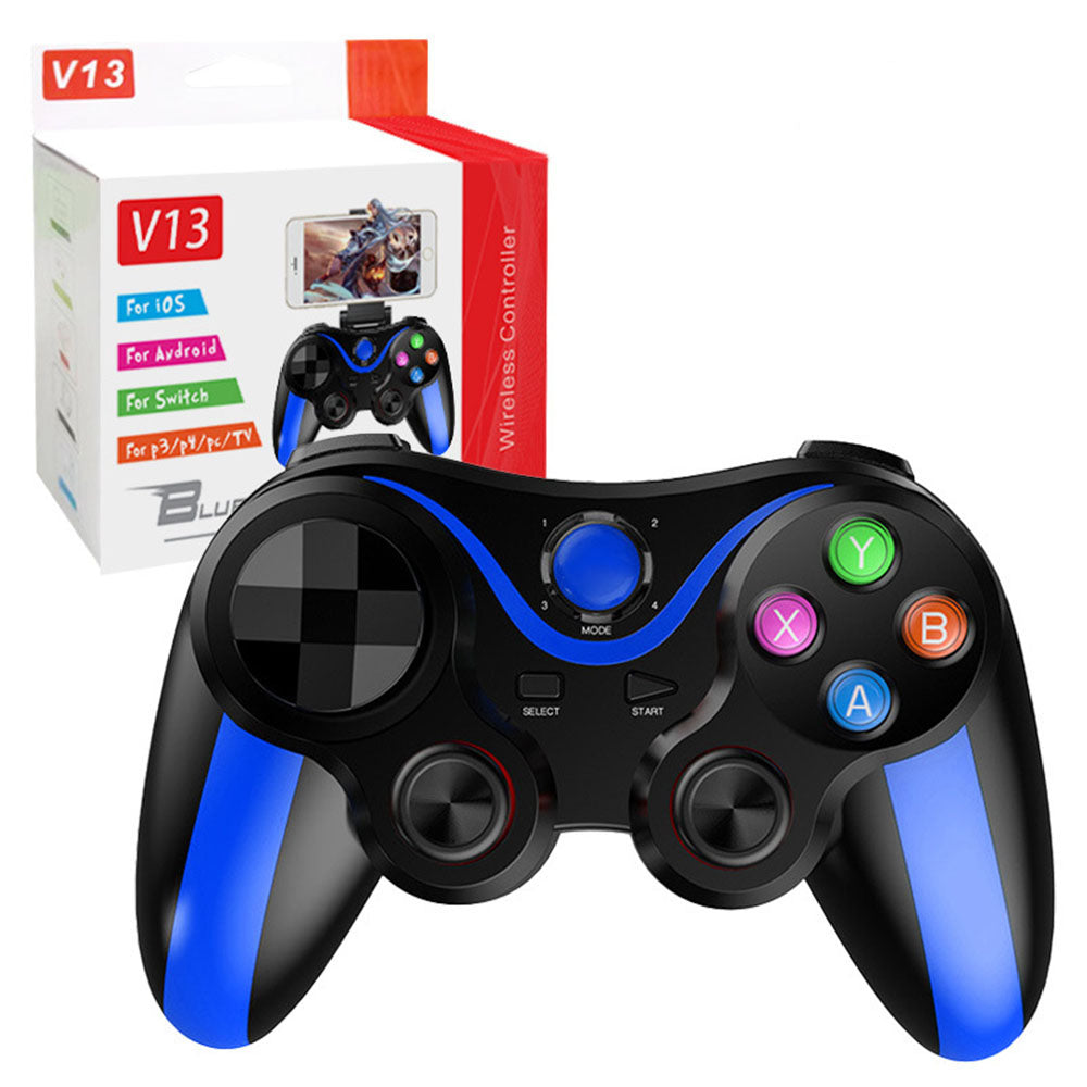 Accesoriu gaming Techsuit Wireless Controller (V13), Bluetooth V4.0, 2.4G, 400mAh, Universal, Albastru