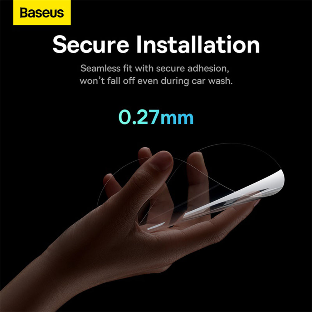 Gadget Baseus (set de 2) Rainproof Film ClearSight (C11853200201-00), for Car Rearview Mirror, Oval, Waterproof, 0.27mm, 96 x 136mm, Transparent