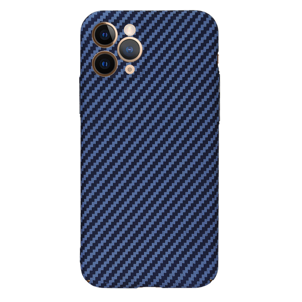 Husa de protectie Techsuit Carbonite FiberShell compatibil cu iPhone 11 Pro, Cyan