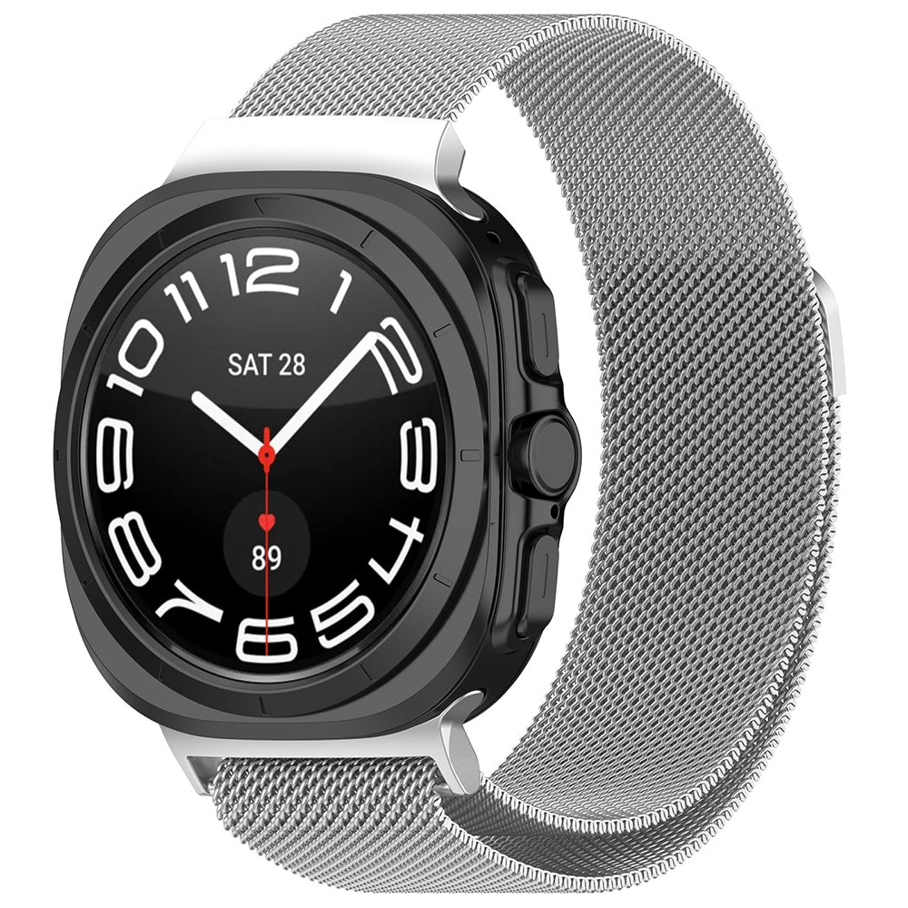 Curea smartwatch Techsuit Watchband (W009) compatibil cu Samsung Galaxy Watch Ultra 47mm / Watch Ultra 2, Argintiu