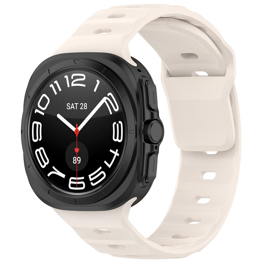 Curea smartwatch Techsuit Watchband (W055) compatibil cu Samsung Galaxy Watch Ultra 47mm / Watch Ultra 2, Bej