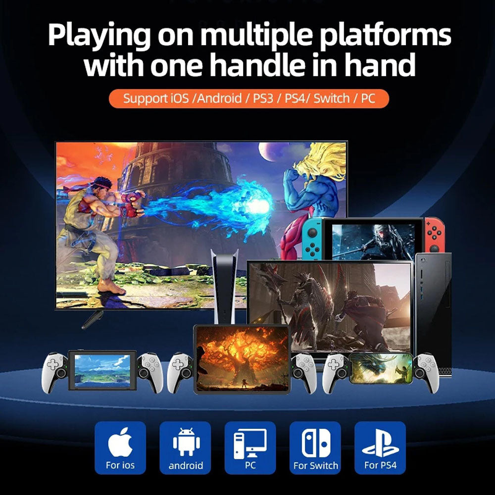 Accesoriu gaming Techsuit Wireless Controller (BSP-D9), Gamepad for Tablet, Phones, Nintendo Switch/PS3/PS4, Bluetooth V5.2, 400mAh, Negru