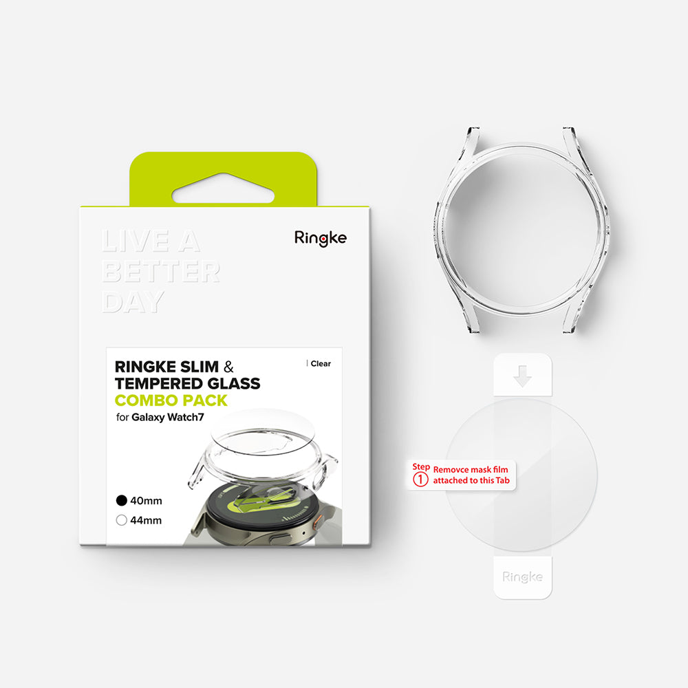 Folie de protectie smartwatch Ringke Slim + Screen Protector compatibil cu Samsung Galaxy Watch7 40mm, Transparent