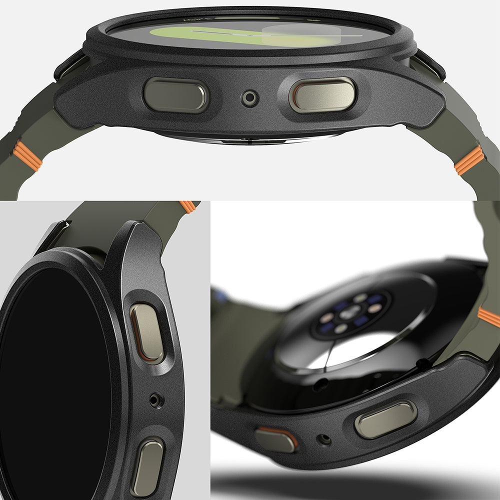 Folie de protectie smartwatch Ringke Slim + Screen Protector compatibil cu Samsung Galaxy Watch7 44mm, Titanium Black