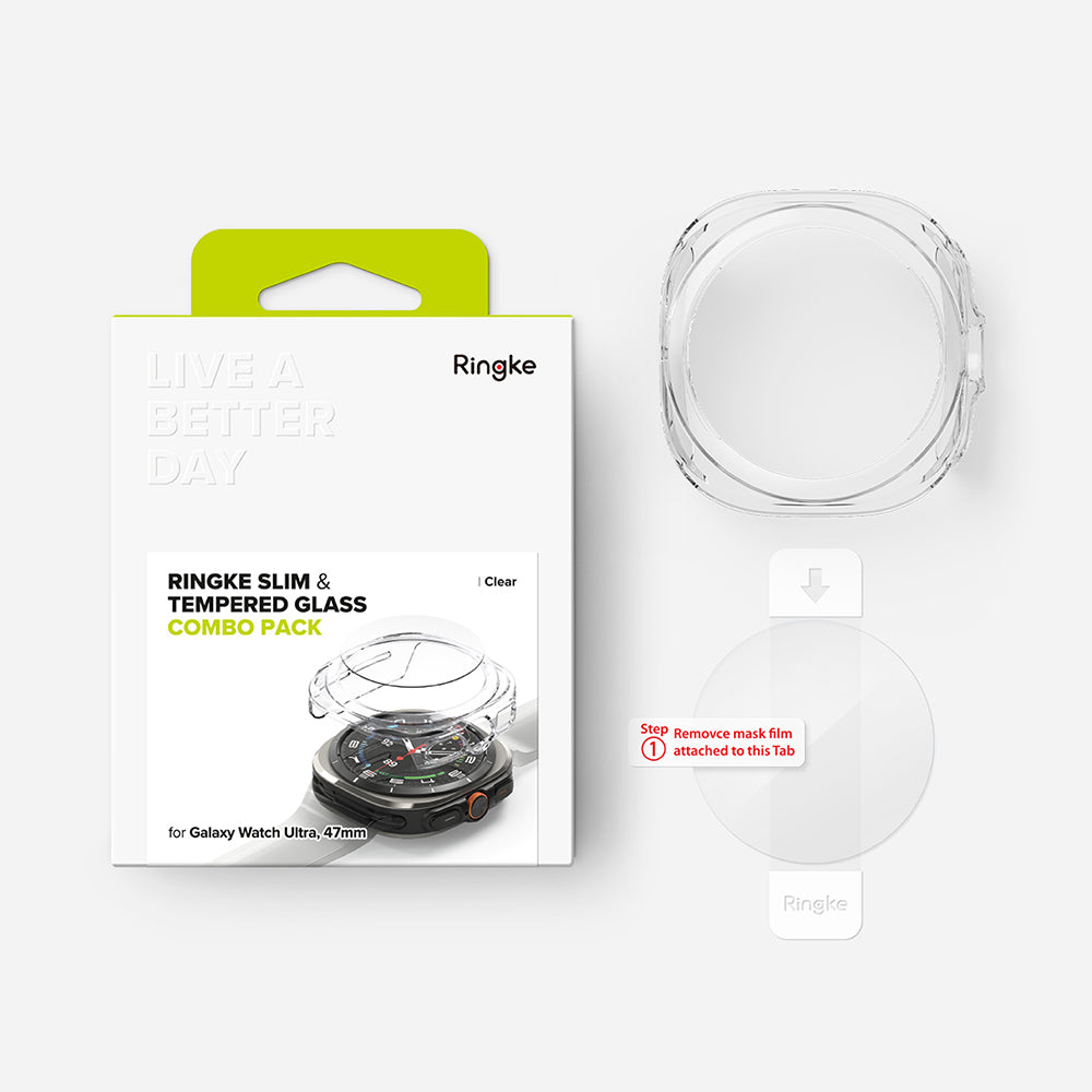 Folie de protectie smartwatch Ringke Slim + Screen Protector compatibil cu Samsung Galaxy Watch Ultra 47mm, Transparent