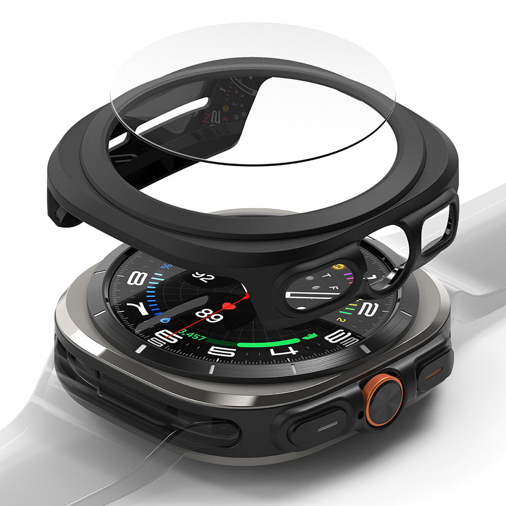 Folie de protectie smartwatch Ringke Slim + Screen Protector compatibil cu Samsung Galaxy Watch Ultra 47mm, Negru Mat