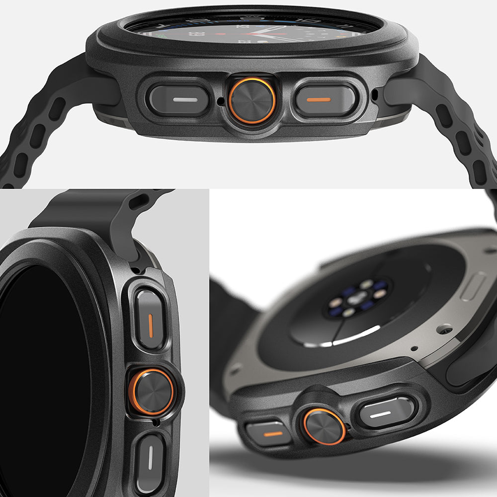 Folie de protectie smartwatch Ringke Slim + Screen Protector compatibil cu Samsung Galaxy Watch Ultra 47mm, Titanium Black