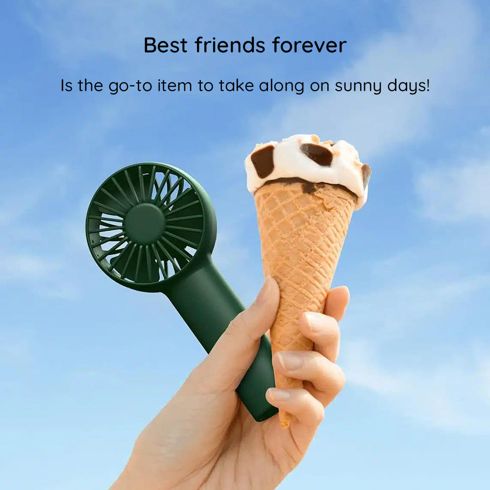JisuLife Premium Portable Mini Fan Life1 (FA20), USB-C Rechargeable, 3 Wind Speeds, 2000mAh, Deep Green
