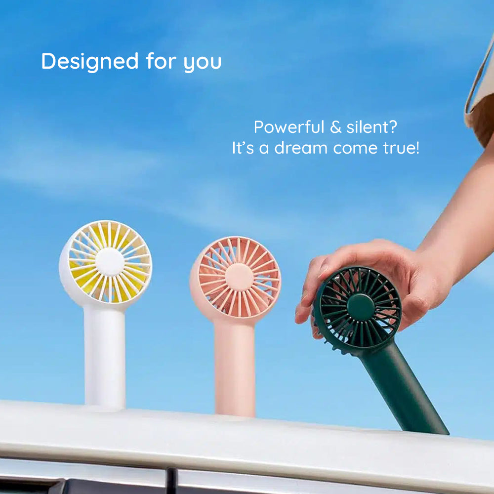 JisuLife Premium Portable Mini Fan Life1 (FA20), USB-C Rechargeable, 3 Wind Speeds, 2000mAh, Deep Green