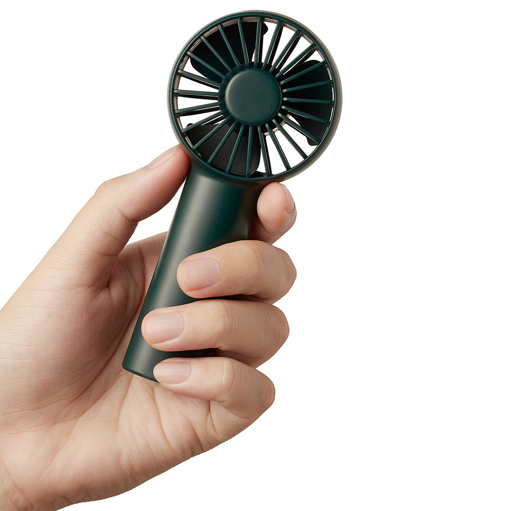 JisuLife Premium Portable Mini Fan Life1 (FA20), USB-C Rechargeable, 3 Wind Speeds, 2000mAh, Deep Green