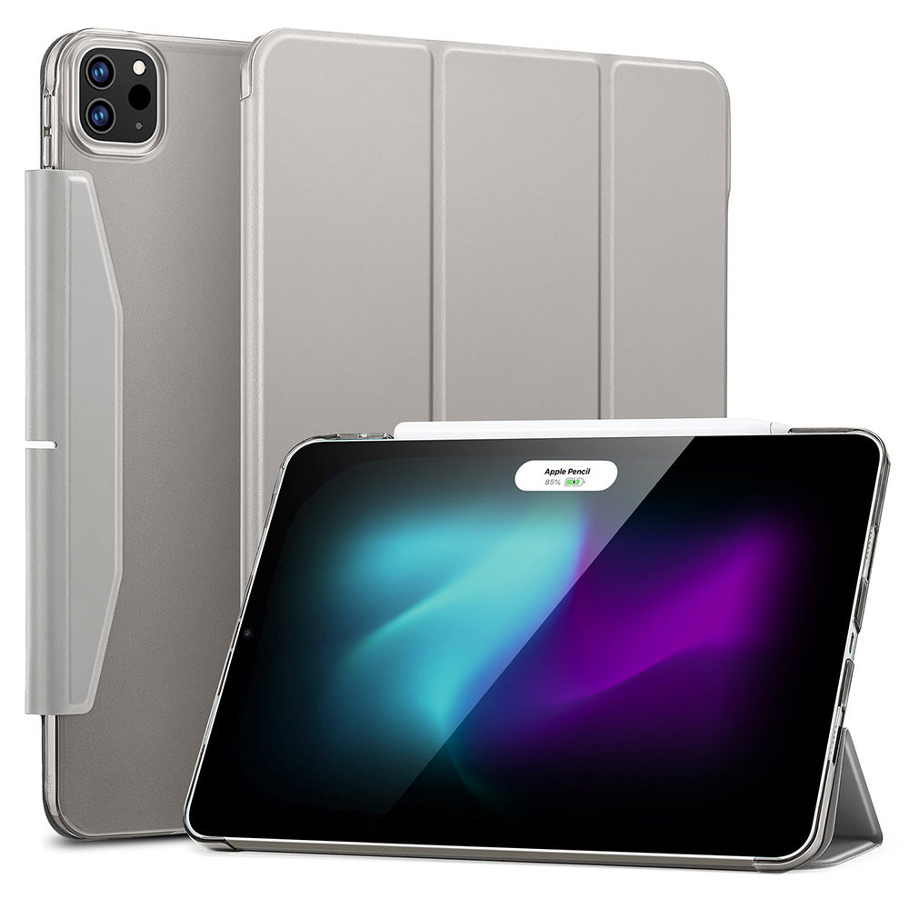 Husa de protectie tableta ESR Ascend Trifold compatibil cu iPad Pro 13 (2024) / iPad Pro 13 (2025), Gri