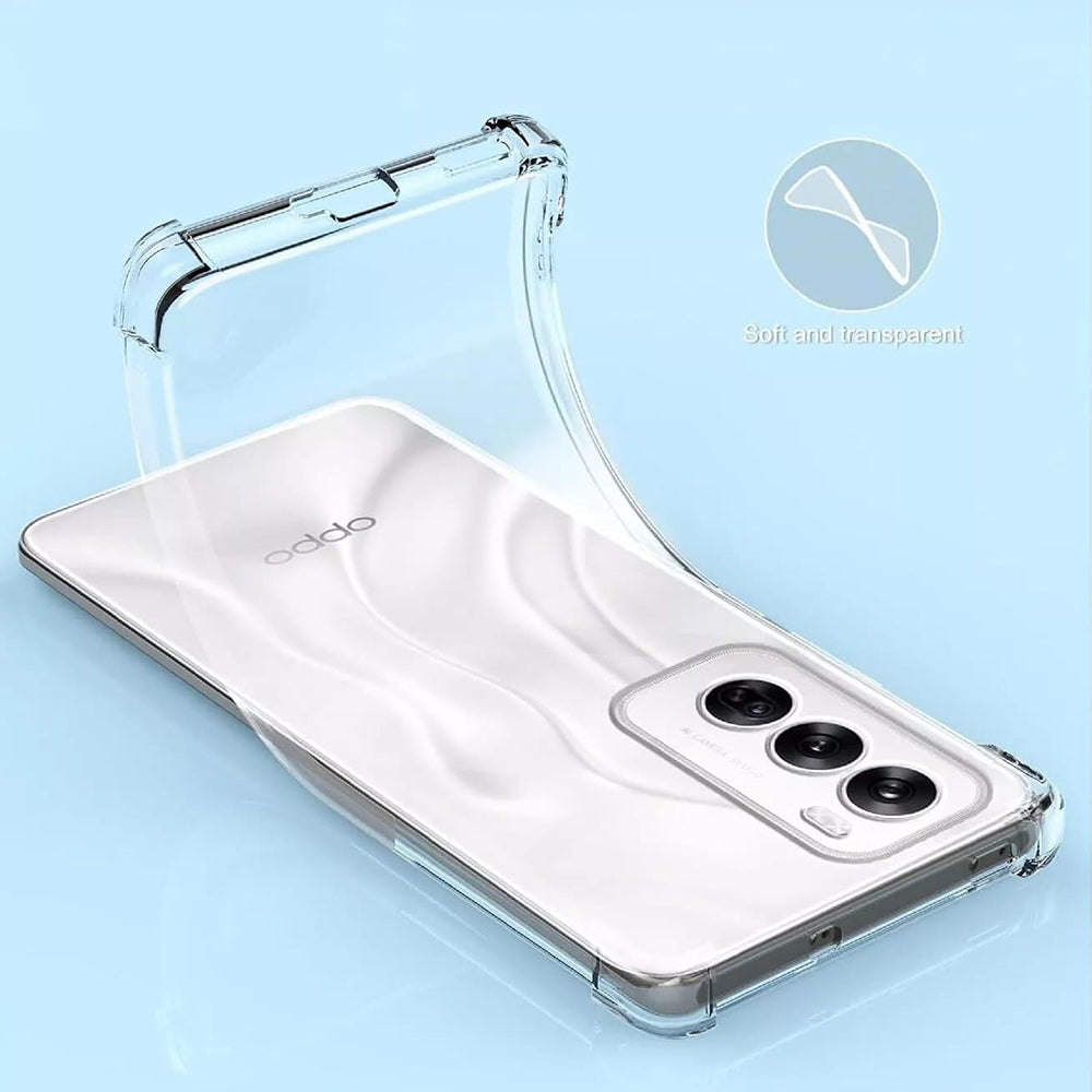 Husa de protectie Techsuit Shockproof Clear Silicone compatibil cu Oppo Reno12 Pro, Transparent
