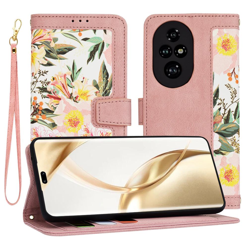 Husa de protectie Techsuit FlipCraft compatibil cu Honor 200 Pro, Sweetheart Pink