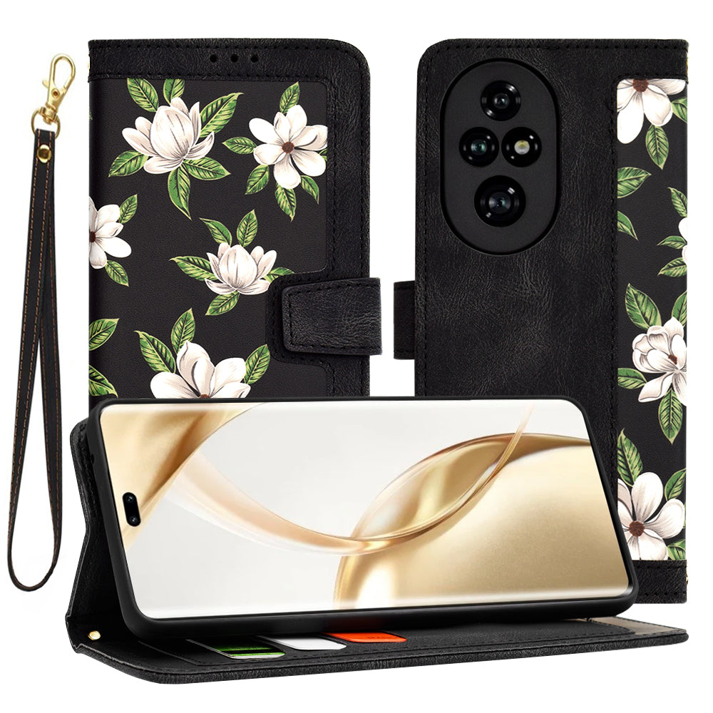 Husa de protectie Techsuit FlipCraft compatibil cu Honor 200 Pro, Flowers of the Dawn