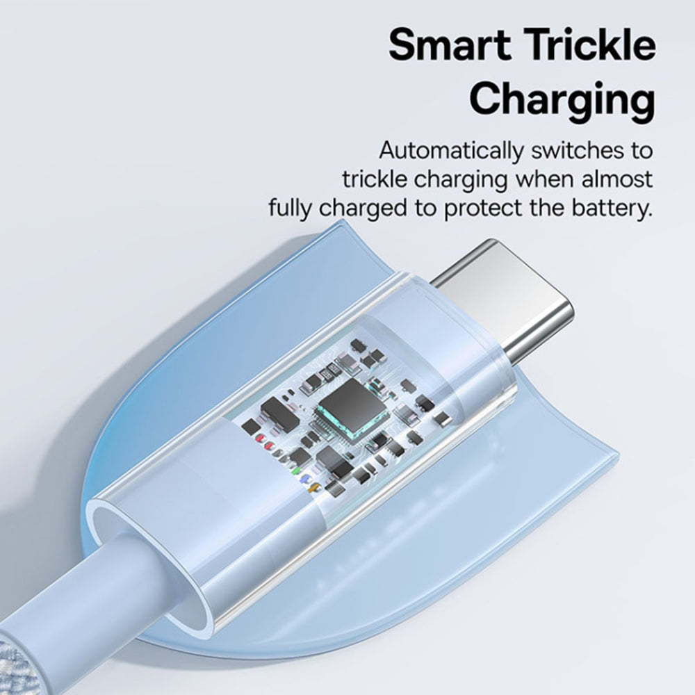 Cablu Baseus Gem (P10373000311-00), Type-C to Type-C, Super Fast Charging 100W, 1m, Galaxy Blue