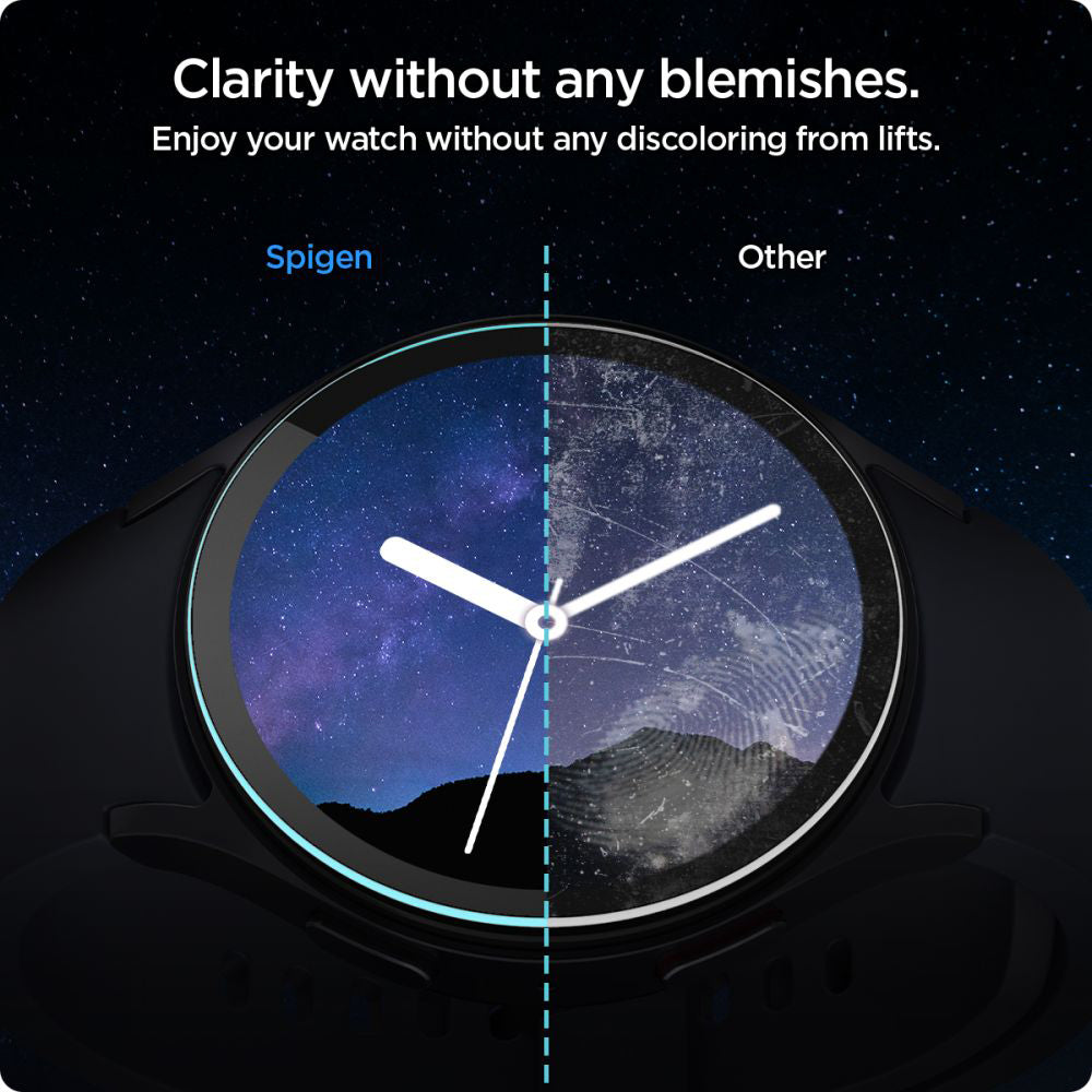 Accesoriu smartwatch Spigen (set de 2) Glas.tR EZ Fit (AGL08493) compatibil cu Samsung Galaxy Watch7 44mm, Transparent