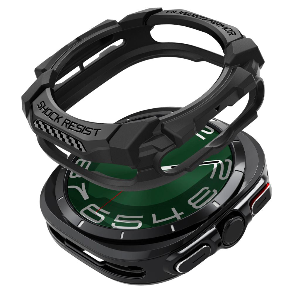Accesoriu smartwatch Spigen Rugged Armor (ACS08426) compatibil cu Samsung Galaxy Watch Ultra 47mm, Negru