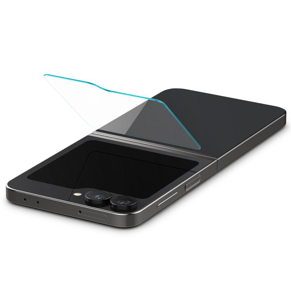 Folie de protectie Spigen (set de 2) Glas.tR EZ-FIT (AGL07972) compatibil cu Samsung Galaxy Z Flip6 / Flip7 FE, Transparent
