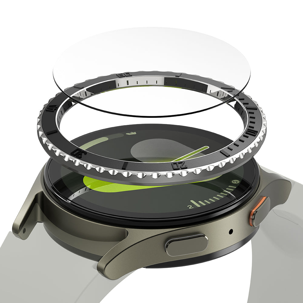 Accesoriu smartwatch Ringke Premium Bezel Styling compatibil cu Samsung Galaxy Watch7 40mm, Negru Pattern3 (Cb-Gw7-40-96)