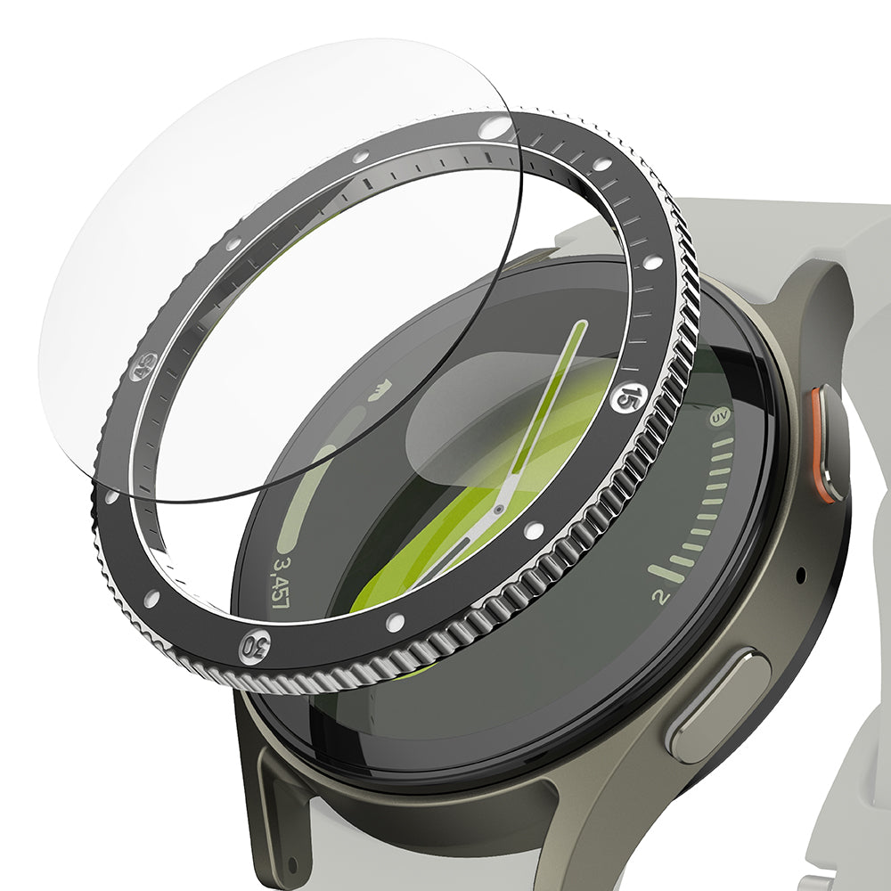 Accesoriu smartwatch Ringke Premium Bezel Styling compatibil cu Samsung Galaxy Watch7 40mm, Negru Pattern2 (Cb-Gw7-40-99)
