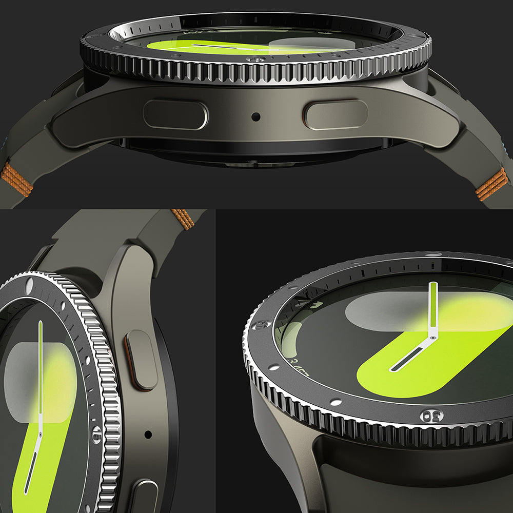 Accesoriu smartwatch Ringke Premium Bezel Styling compatibil cu Samsung Galaxy Watch7 40mm, Negru Pattern2 (Cb-Gw7-40-99)