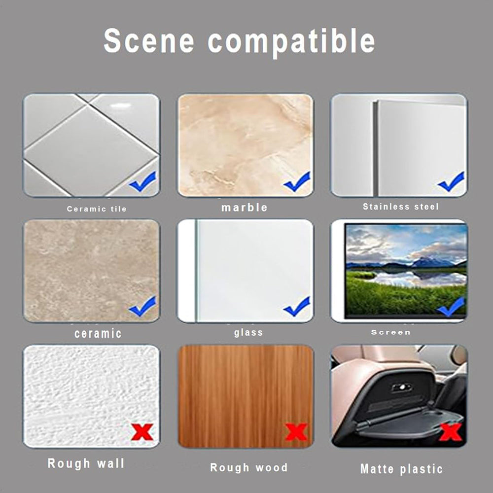 Suport Techsuit Phone (SPP-PAD), Suction Pad for Selfies, Silicone, Adhesive Mount, Rectangular Shape, Roz Pudra