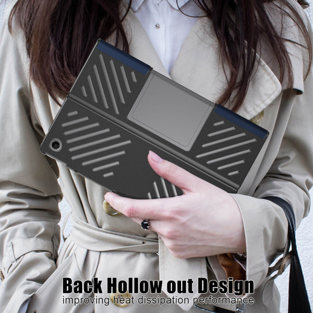 Husă Techsuit FoldPro albastră pentru tableta Lenovo Tab Plus