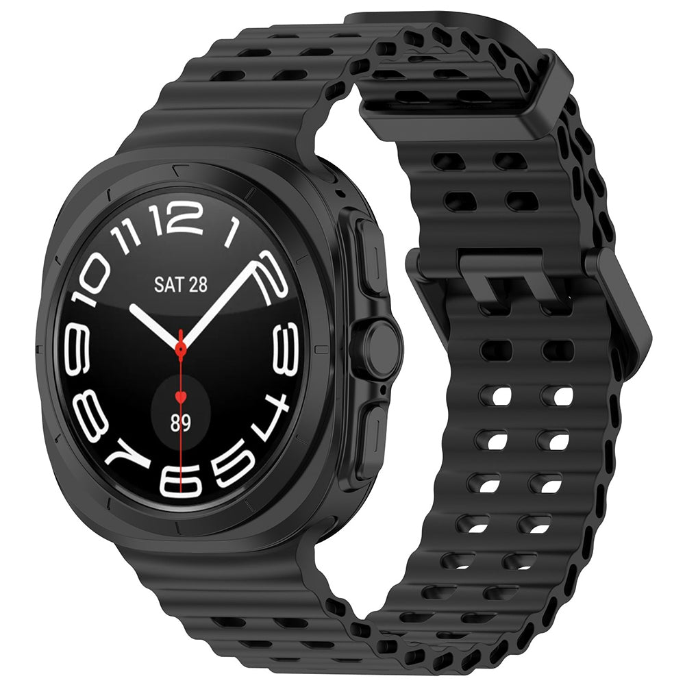 Curea smartwatch Techsuit Watchband (W062) compatibil cu Samsung Galaxy Watch Ultra 47mm / Watch Ultra 2, Negru