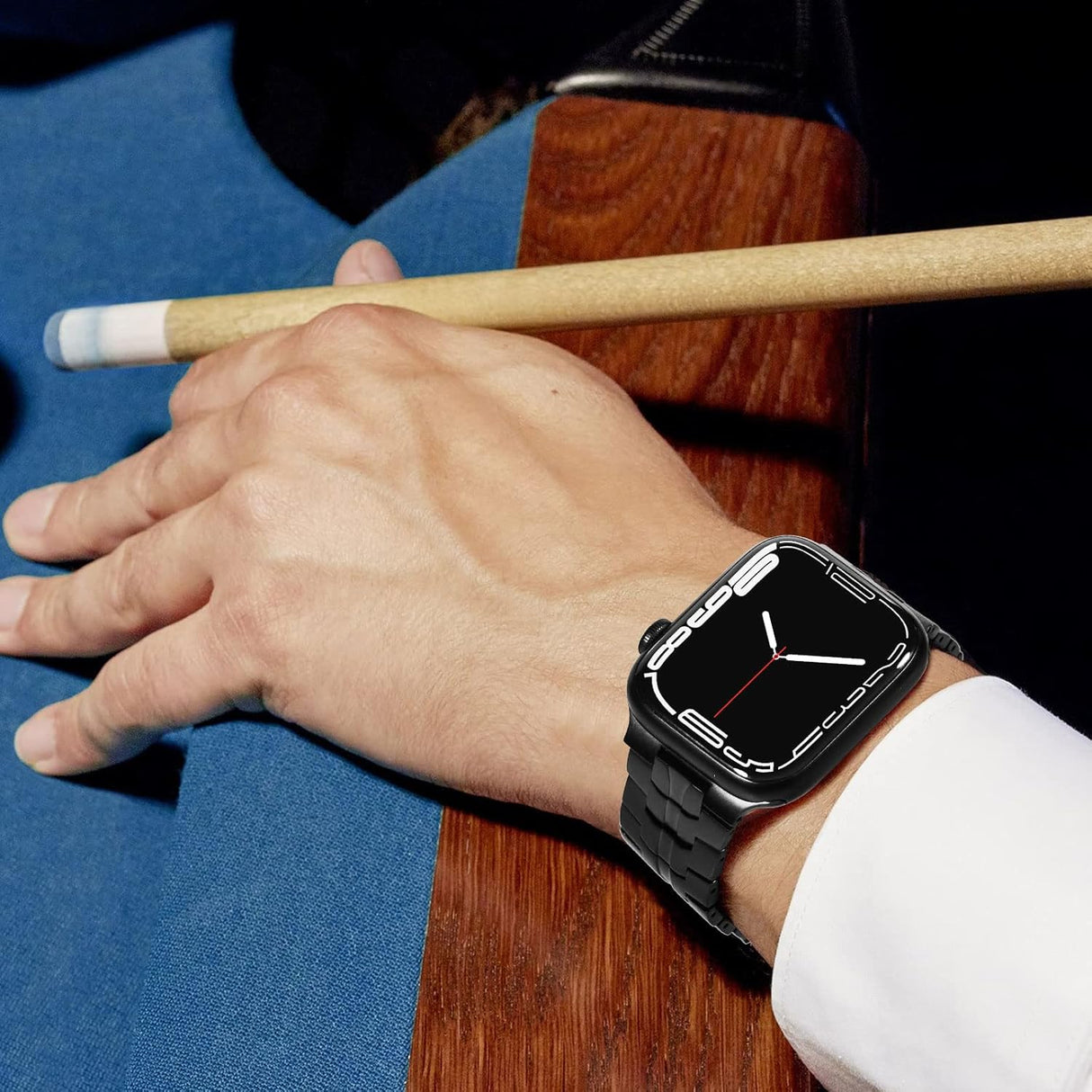 Curea smartwatch Techsuit Watchband (W063) compatibil cu Apple Watch 1/2/3/4/5/6/7/8/9/10/11/SE/SE 2/SE 3/Ultra/2/3 (42/44/45/46/49mm), Titanium