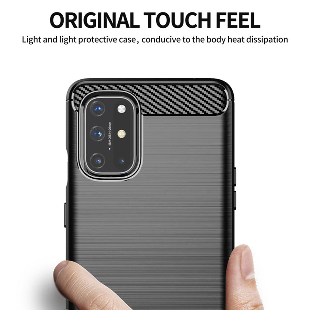 Husa de protectie Techsuit Carbon Silicone compatibil cu OnePlus 9, Negru