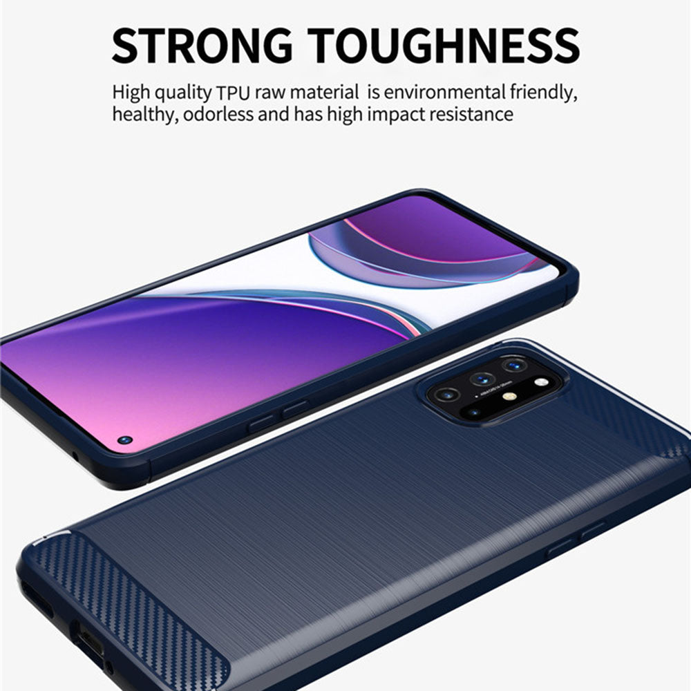 Husa de protectie Techsuit Carbon Silicone compatibil cu OnePlus 9, Negru
