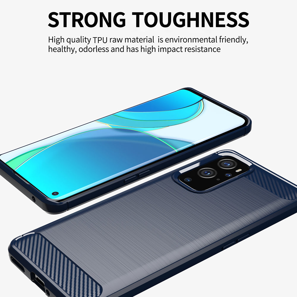 Husa de protectie Techsuit Carbon Silicone compatibil cu OnePlus 9 Pro, Negru