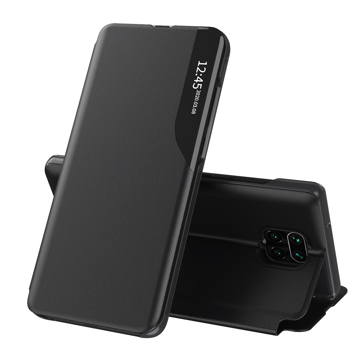 Husa de protectie Techsuit eFold Series compatibil cu Xiaomi Redmi Note 9S / Note 9 Pro / Note 9 Pro Max, Negru