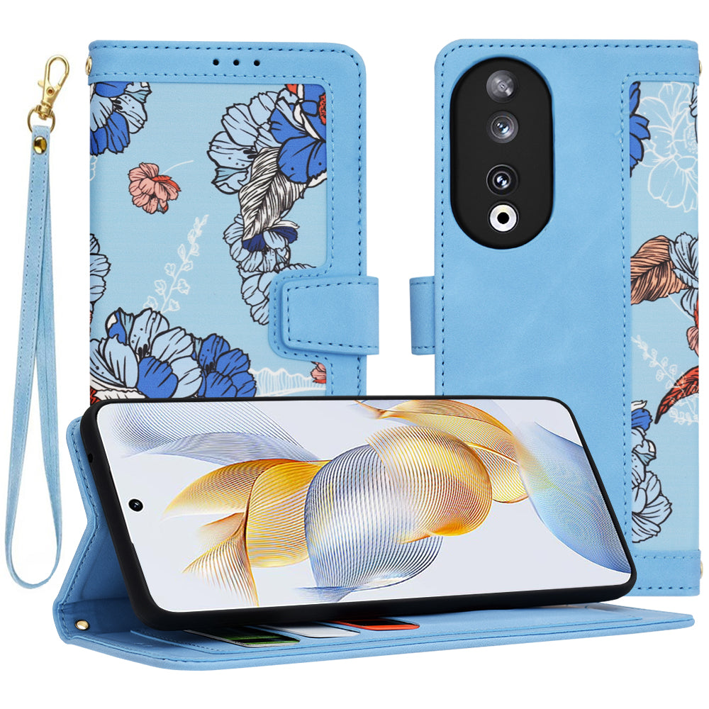 Husa de protectie Techsuit FlipCraft compatibil cu Honor 90, Vibrant Blue