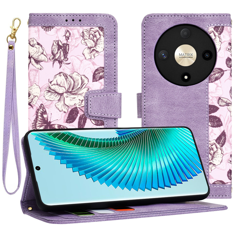 Husa de protectie Techsuit FlipCraft compatibil cu Honor Magic6 Lite, Mysterious Purple