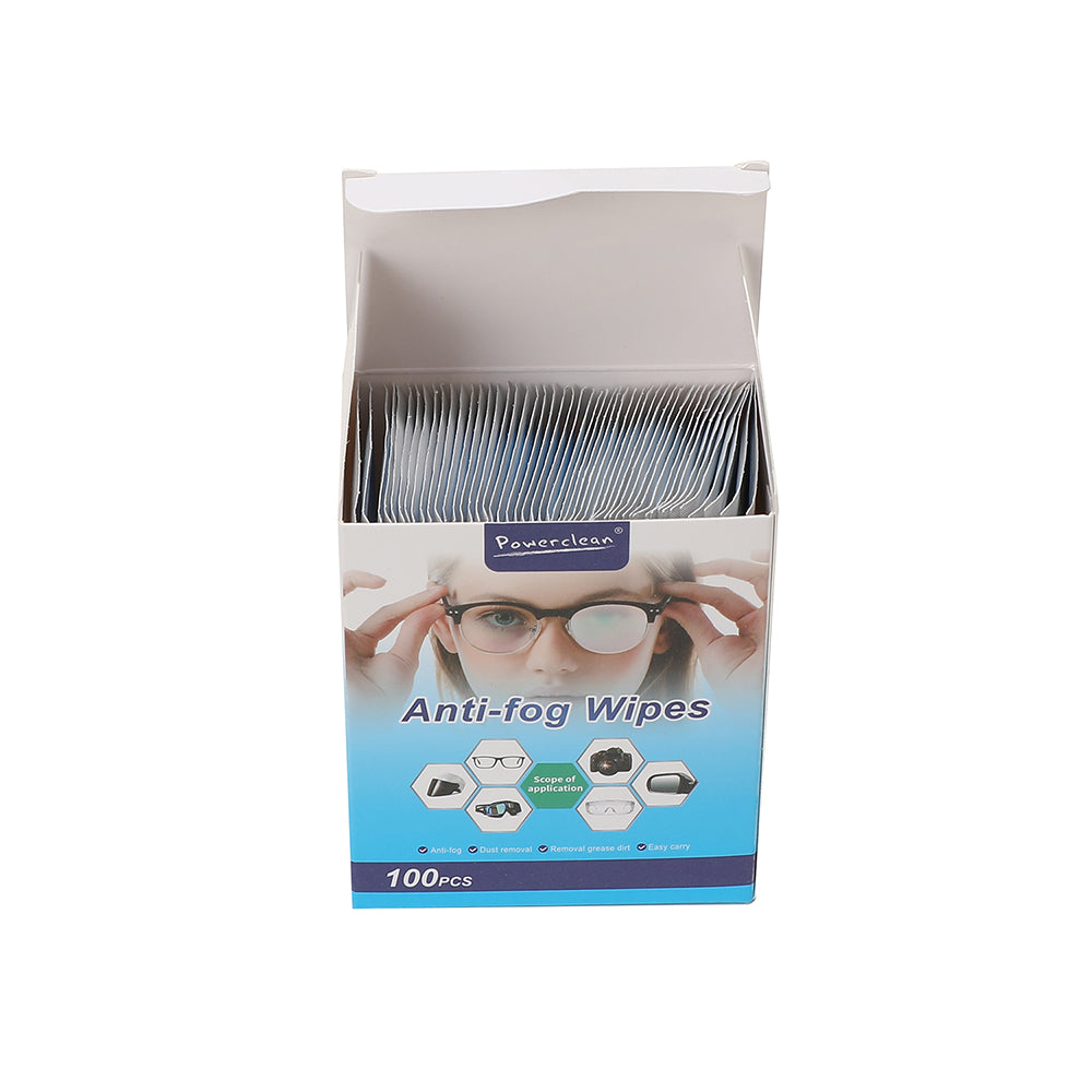 Techsuit (100 pcs) Glasses Cleaning Wipes (ETSA1), Anti-Fog, Antibacterial, Dust and Grease Dirt Removal, Alb