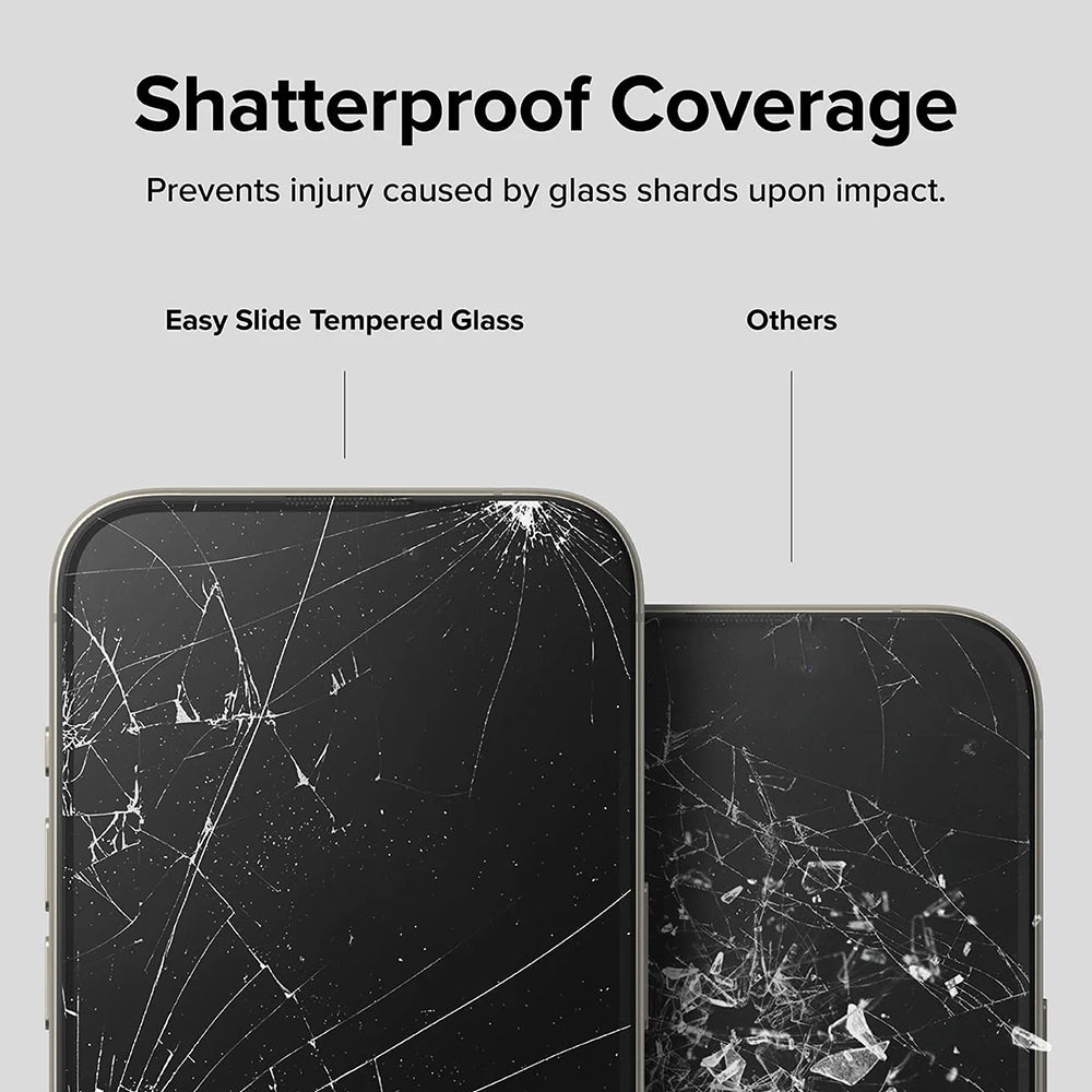 Folie de protectie Ringke Easy Slide Tempered Glass (set de 2) compatibil cu iPhone 16 Pro Max, Negru
