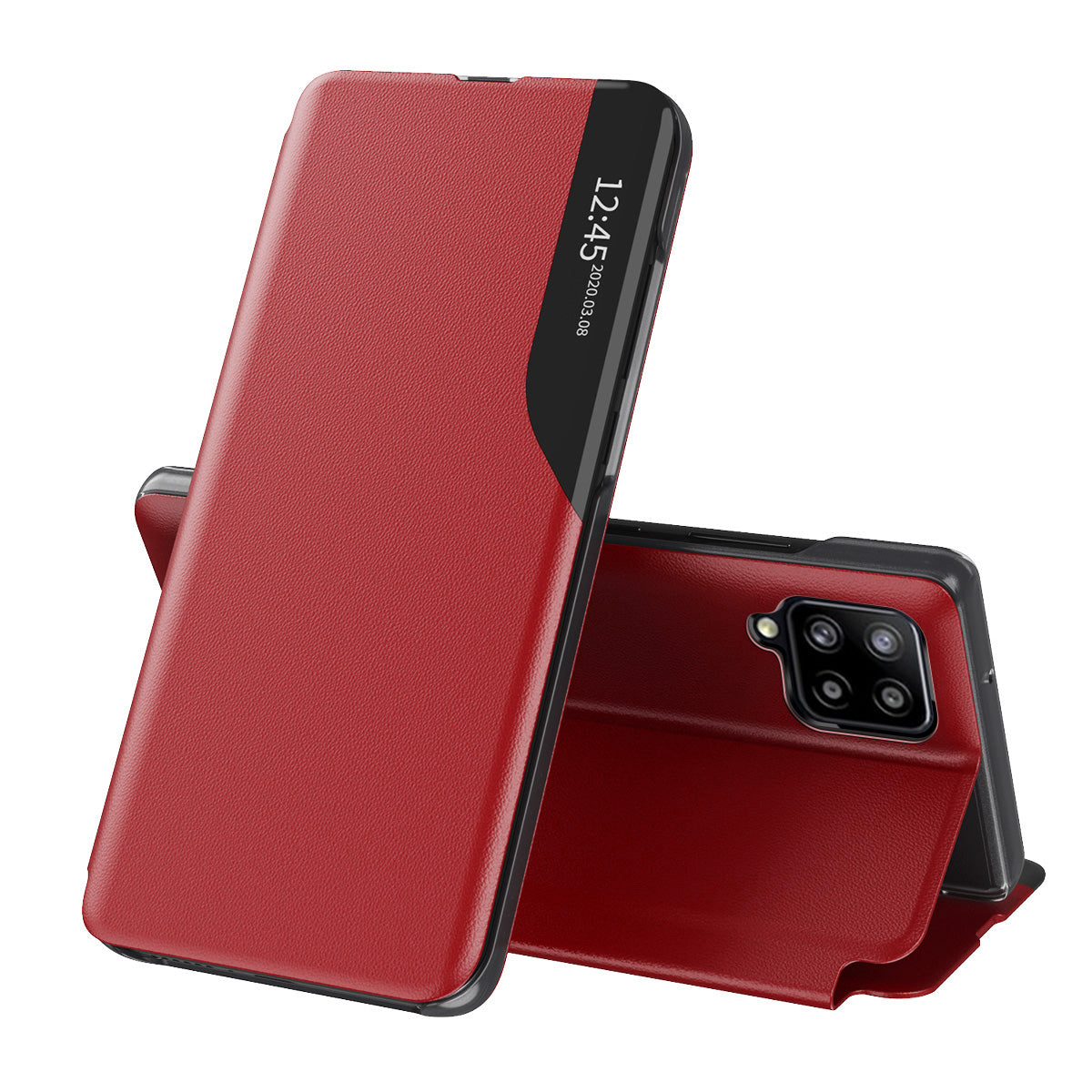 Techsuit eFold Series piros husă tip carte pentru Samsung Galaxy A12